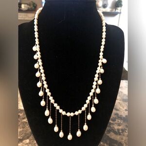 NTW 14k yellow gold Pearl necklace 3.5-4MM